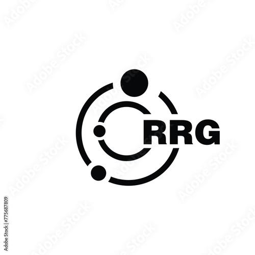 RRG letter logo design on white background. RRG logo. RRG creative initials letter Monogram logo icon concept. RRG letter design photo