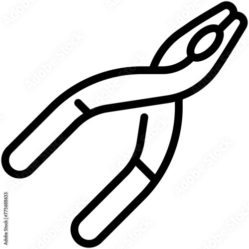 pliers line icon