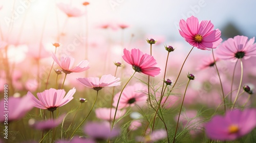 Beautiful spring Cosmos flower background
