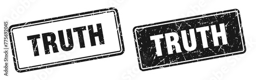 truth stamp set. truth square grunge sign