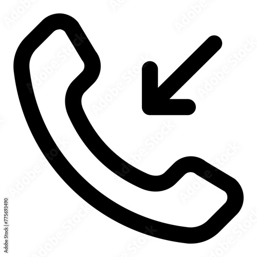 incoming call icon vector illustration asset element
