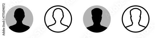 Trendy default anonymous user portrait vector illustration flat vector designs