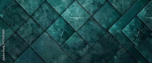 Wallpaper Mural Abstract dark teal texture with geometric pattern, seamless background for wallpaper or interior design elements. Dark green wall panel in diamond shape, texture of marble stone. Torontodigital.ca