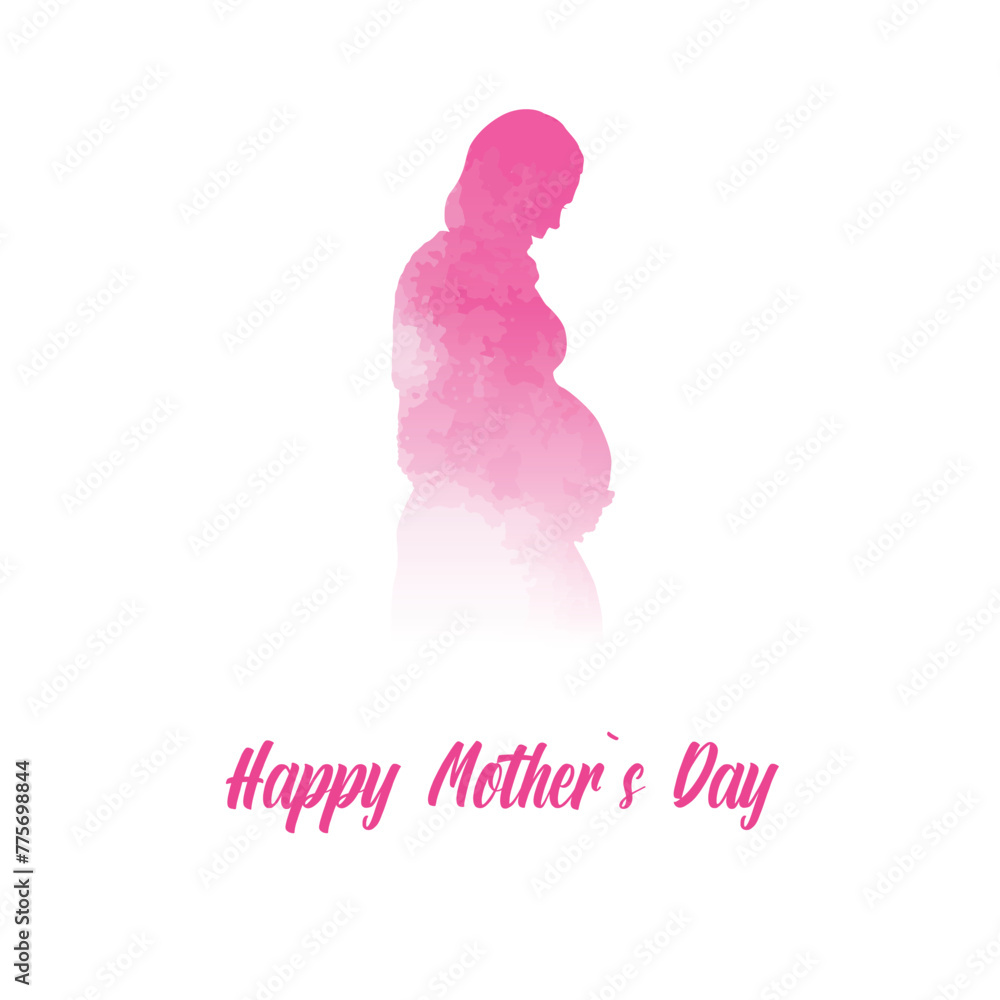 Happy mother's day social media post design with mother character background and mom wishing or greeting card banner design vector illustration