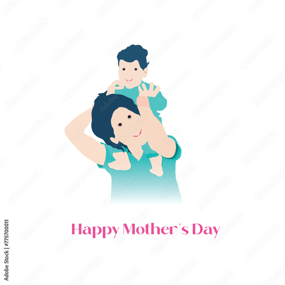 Happy mother's day social media post design with mother character background and mom wishing or greeting card banner design vector illustration Happy mother's day social media post design with mother character background and mom wishing or greeting card banner design vector illustration