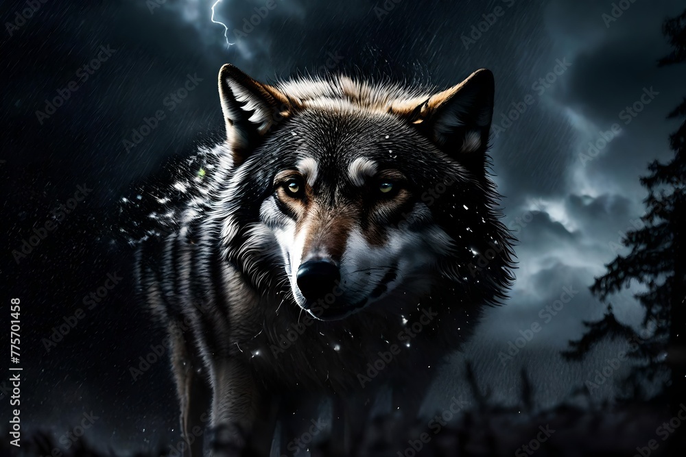 wolf howling at night wolf howling at night