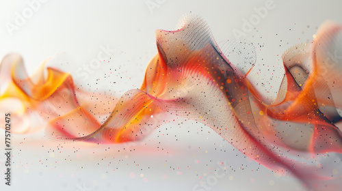 Dynamic Ripple Abstract Background Formed By Light Dots And Lines