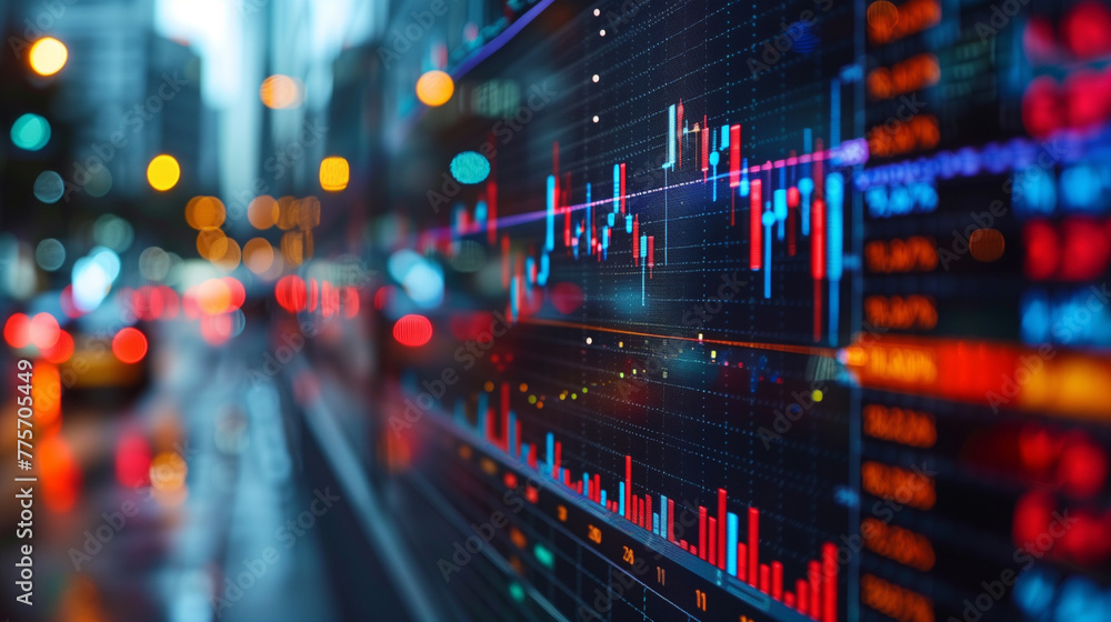 Stock market chart, diagram, make, money, background, stock market data ...