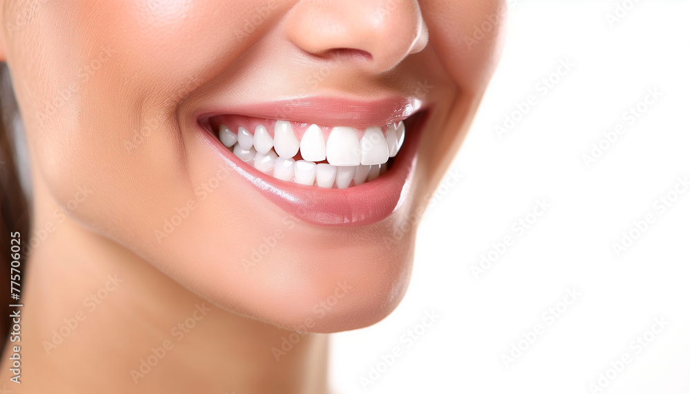 Happy Woman Smile Close Up Teeth Happy Woman Smile Close Up Teeth