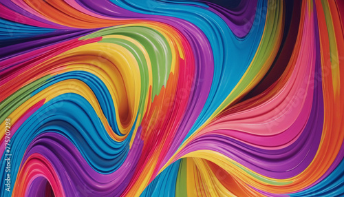 Abstract Colorful Wavy Lines Background bright colourful illustration