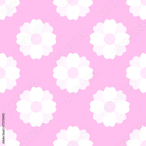 Seamless delicate seamless background with flowers hand drawn drawing. Linear doodle flowers vector. Seamless background for wrapping paper. © Stilesta