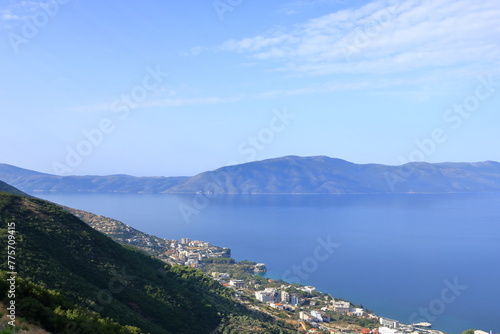 Vlora resort town  city embankment  beaches and the Adriatic Sea  Albania