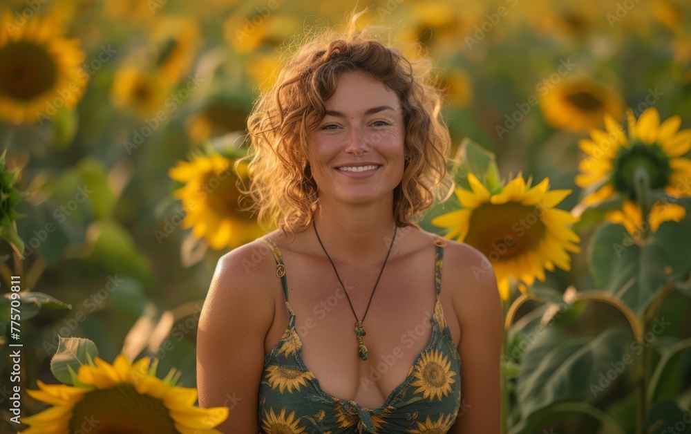 Sunflower Field Portrait Sunflower Field Portrait