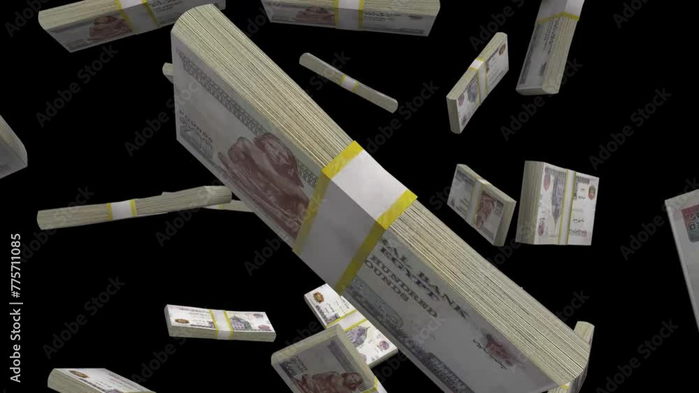 Money Falling Animation 200 pound EG Money Falling Animation 200 pound EG