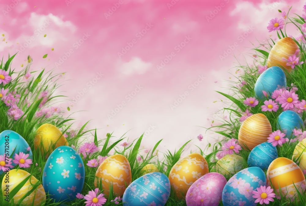 vibrant Easter eggs backdrop vibrant Easter eggs backdrop