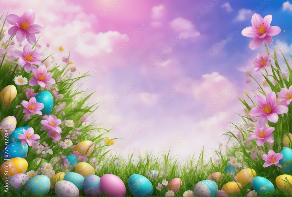 vibrant Easter eggs backdrop vibrant Easter eggs backdrop
