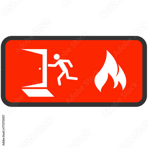 Emergency fire exit door and exit door
