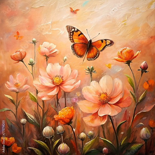 flowers and butterflies © anastasiya