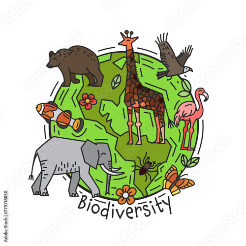 Biodiversity, biological diversity. Variety of life on Earth.
