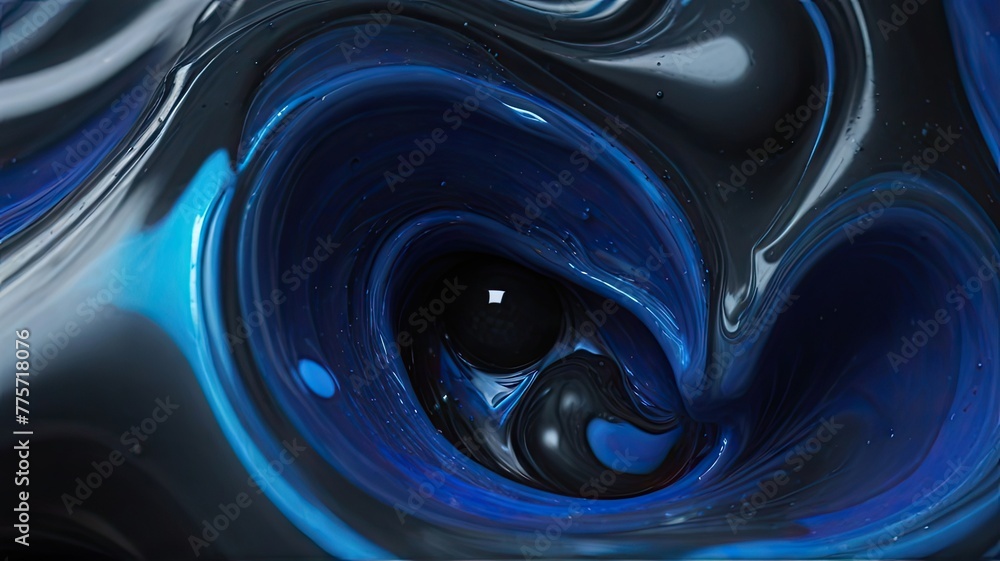 abstrcat blueblack spiral liquid background