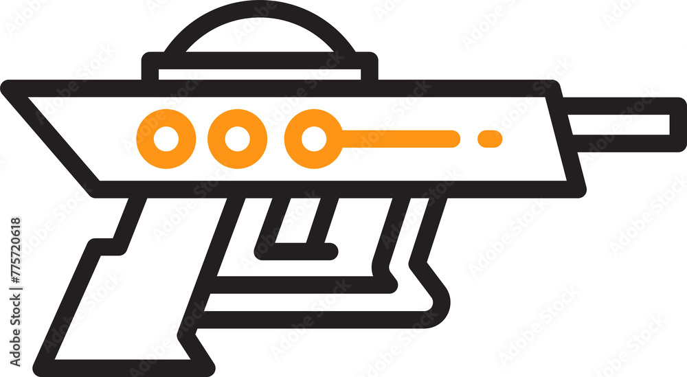 Blaster Gun Line Icon Blaster Gun Line Icon