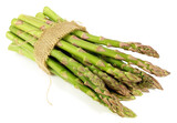 Green Asparagus Bundle isolated on white Background