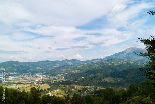 Panoramic view on Kotor and Boka Kotorska Bay  Montenegro