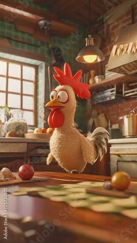 The Chicken's Culinary Catastrophe, Generative AI photo