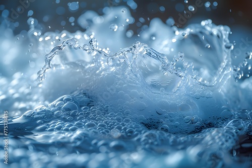 Close Up of Water With Bubbles