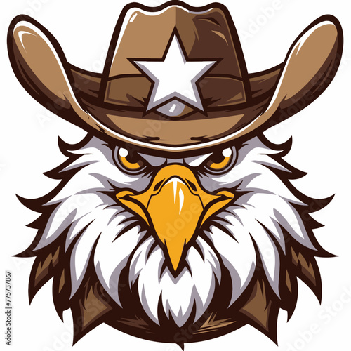Sheriff Eagle Illustration logo