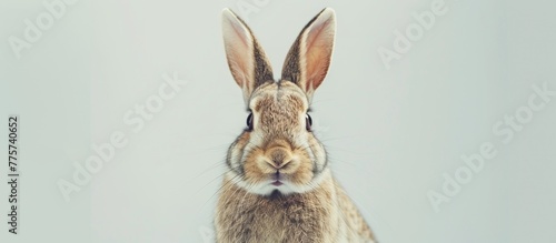 A curious bunny staring at the camera