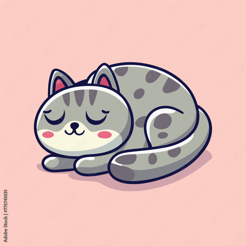 Fototapeta premium cat sleeping vector