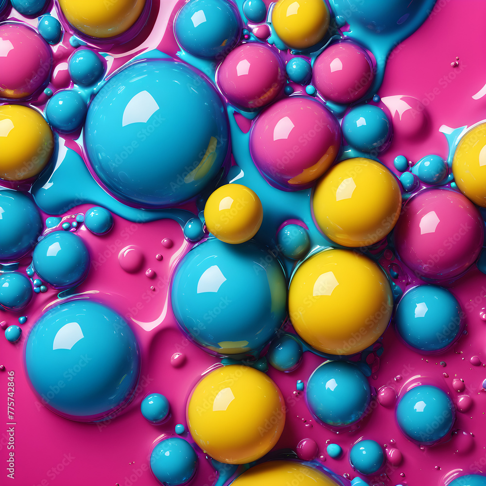 Ai generated image of different colors of paints Ai generated image of different colors of paints