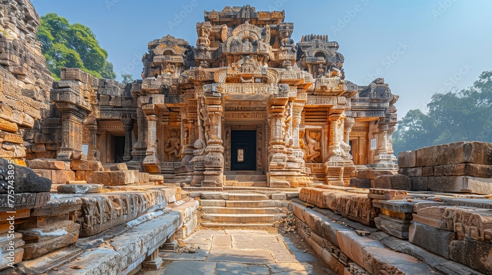 Naklejka premium Historical Sites: Photograph ancient ruins, temples, and archaeological sites