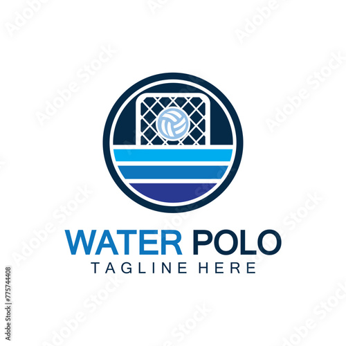 Water polo logo vector icon design. logo sport water polo