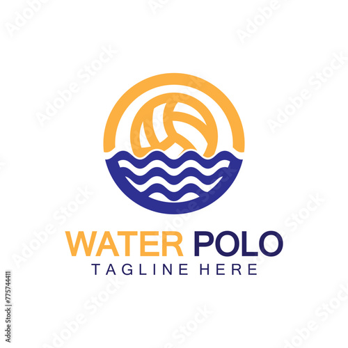 Water polo logo vector icon design. logo sport water polo