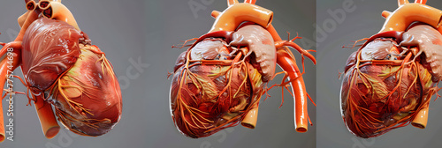 Human Heart Anatomy,The most detailed map of the human heart. photo