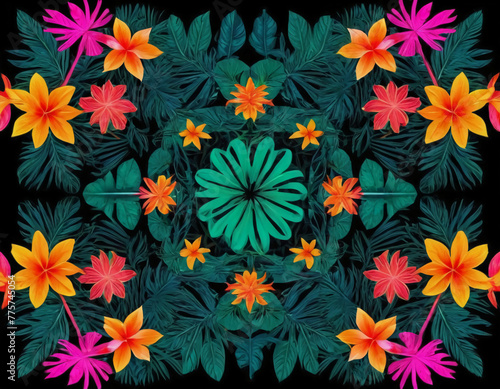pattern with flowers background art