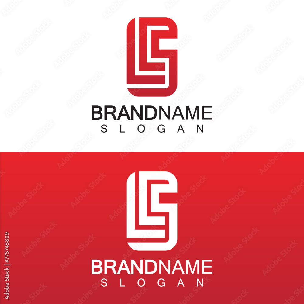 Fototapeta premium LS Letter Logo Design Template Vector in square shape