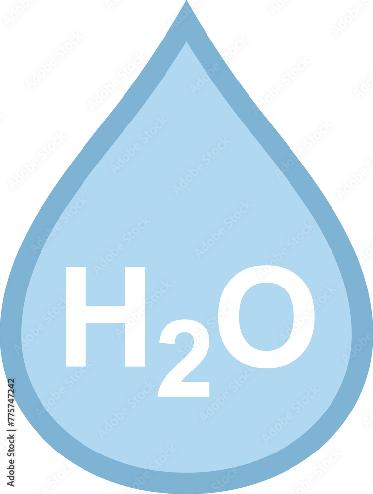 H2O drop clip art icon isolated H2O drop clip art icon isolated