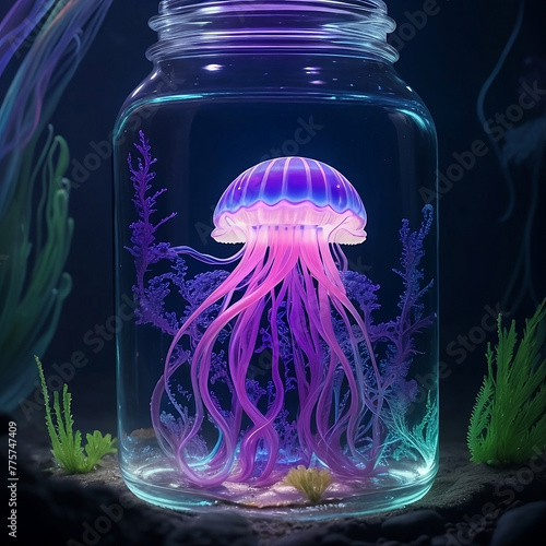 Jellyfish in a jar photo