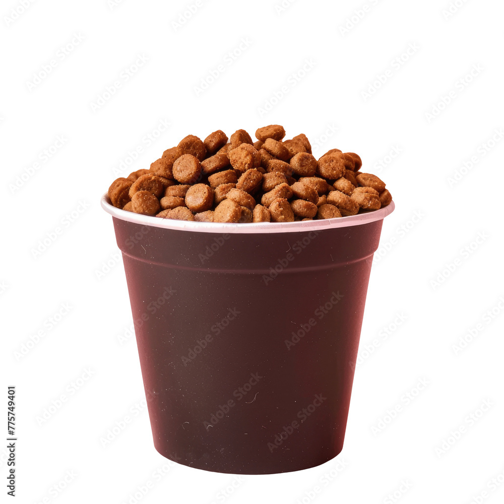 A cup of food on a transparent A cup of food on a transparent