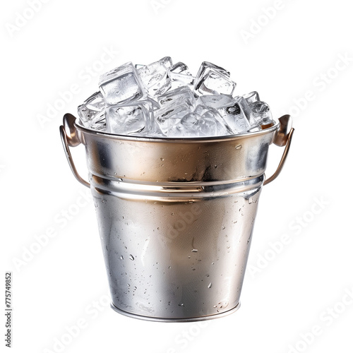 Chilled Ice Bucket on Transparent Background