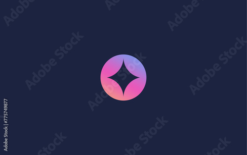 letter o with star logo icon design vector design template inspiration