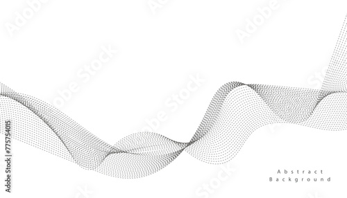 Abstract vector background with grey wavy lines