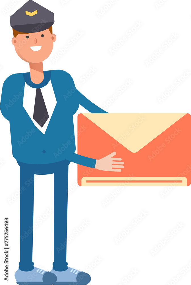 Postman Character Holding Mail
Postman Character Holding Mail