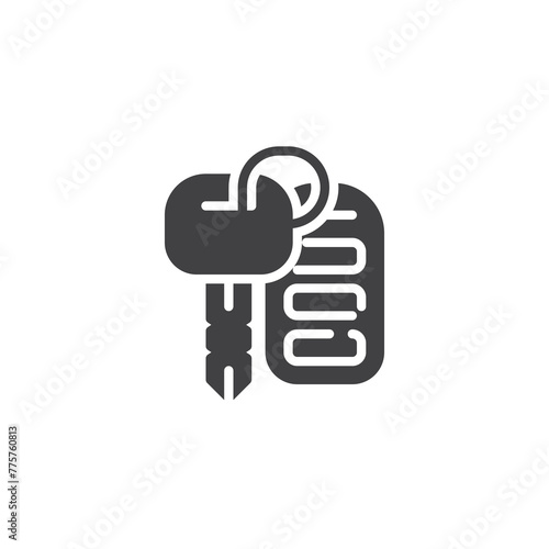 Car key fob vector icon