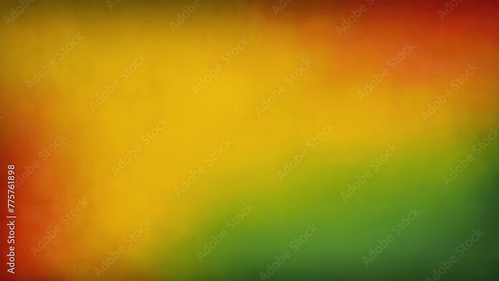 Abstract Reggae Background Wallpaper Green Yellow Red Texture Watercolour Flow Style 16:9 Ratio 300 PPI High Resolution