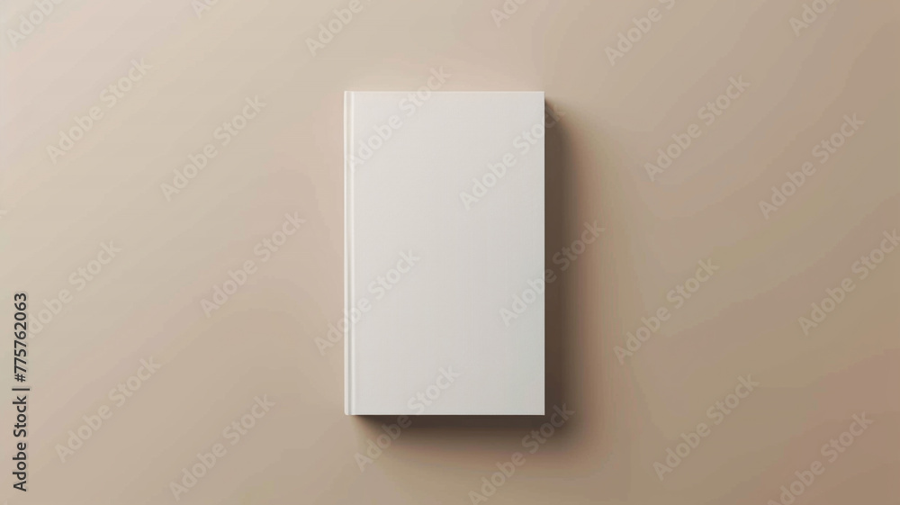 A white book cover with blank space for text A white book cover with blank space for text