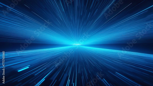 Futuristic Blue Digital Backdrop: Visualizing Big Data in an Abstract Context